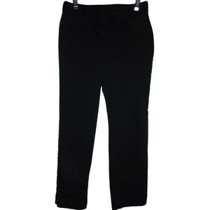 Express 4P Pants Black Straight Mid Rise Cropped back leg seams 4S Crop Chino